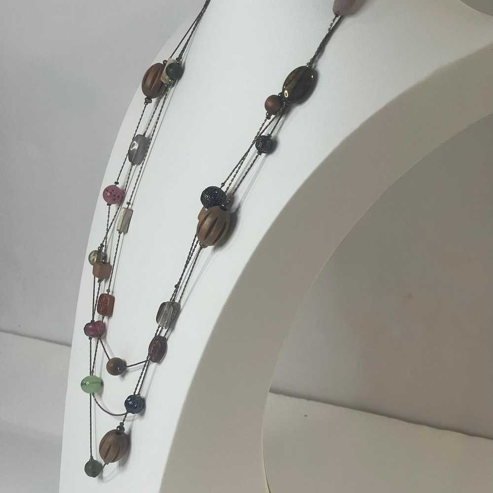 Lia Sophia necklace costume signed jewelry Neutra… - image 3