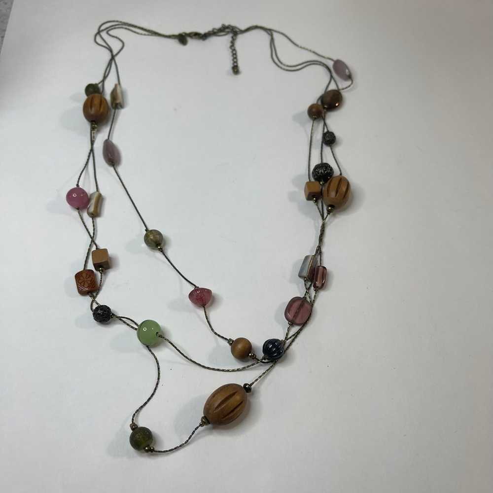 Lia Sophia necklace costume signed jewelry Neutra… - image 5