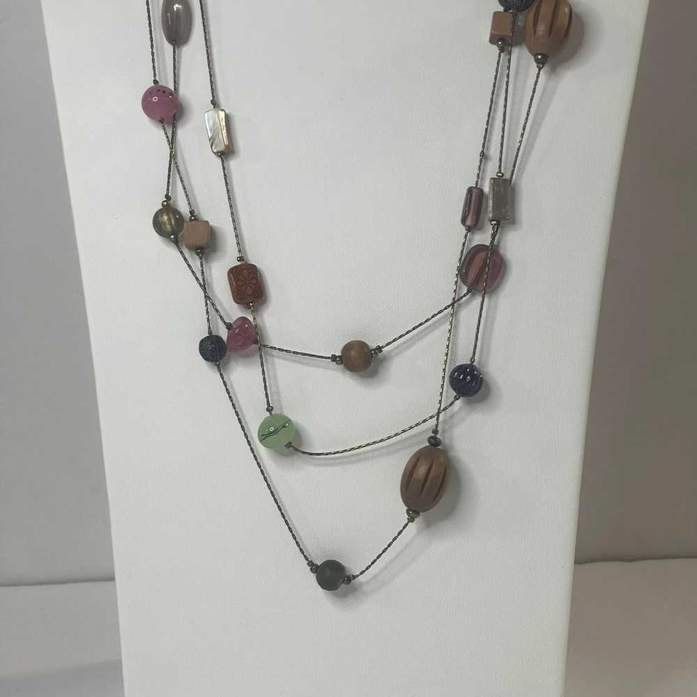 Lia Sophia necklace costume signed jewelry Neutra… - image 7