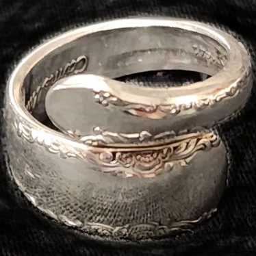 Vintage Solid Sterling Silver Spoon Ring