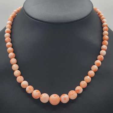 14k Gold Authentic Angel skin Coral Necklace