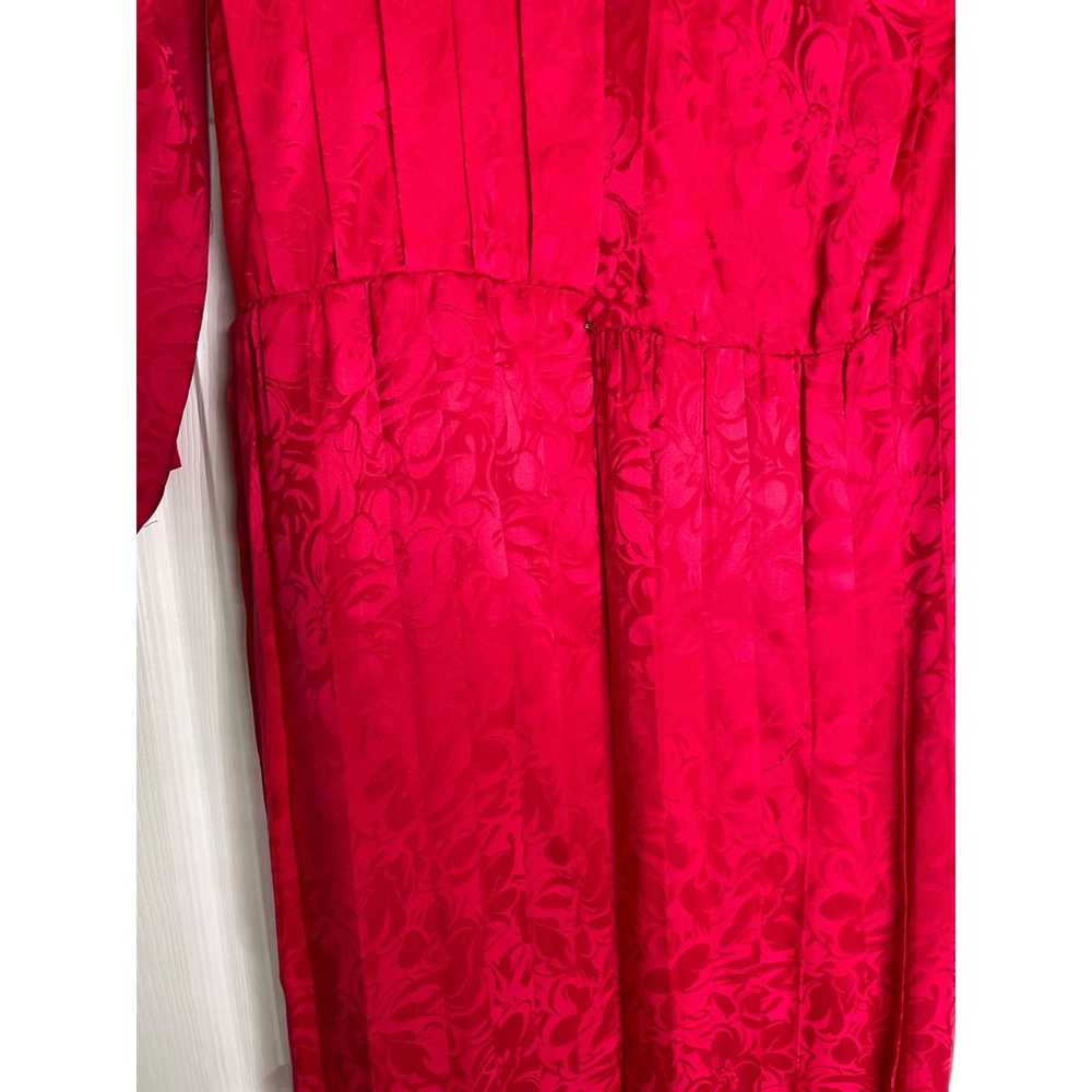 Argenti 100% Silk Vintage Dress Red/Pink Womens s… - image 2