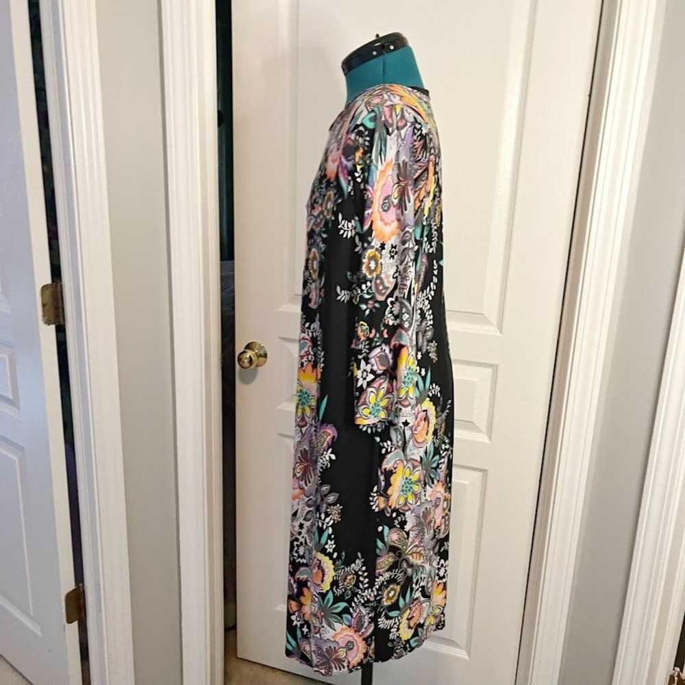 Bob Mackie Vintage Floral Knee Length Sheath 3/4 … - image 2