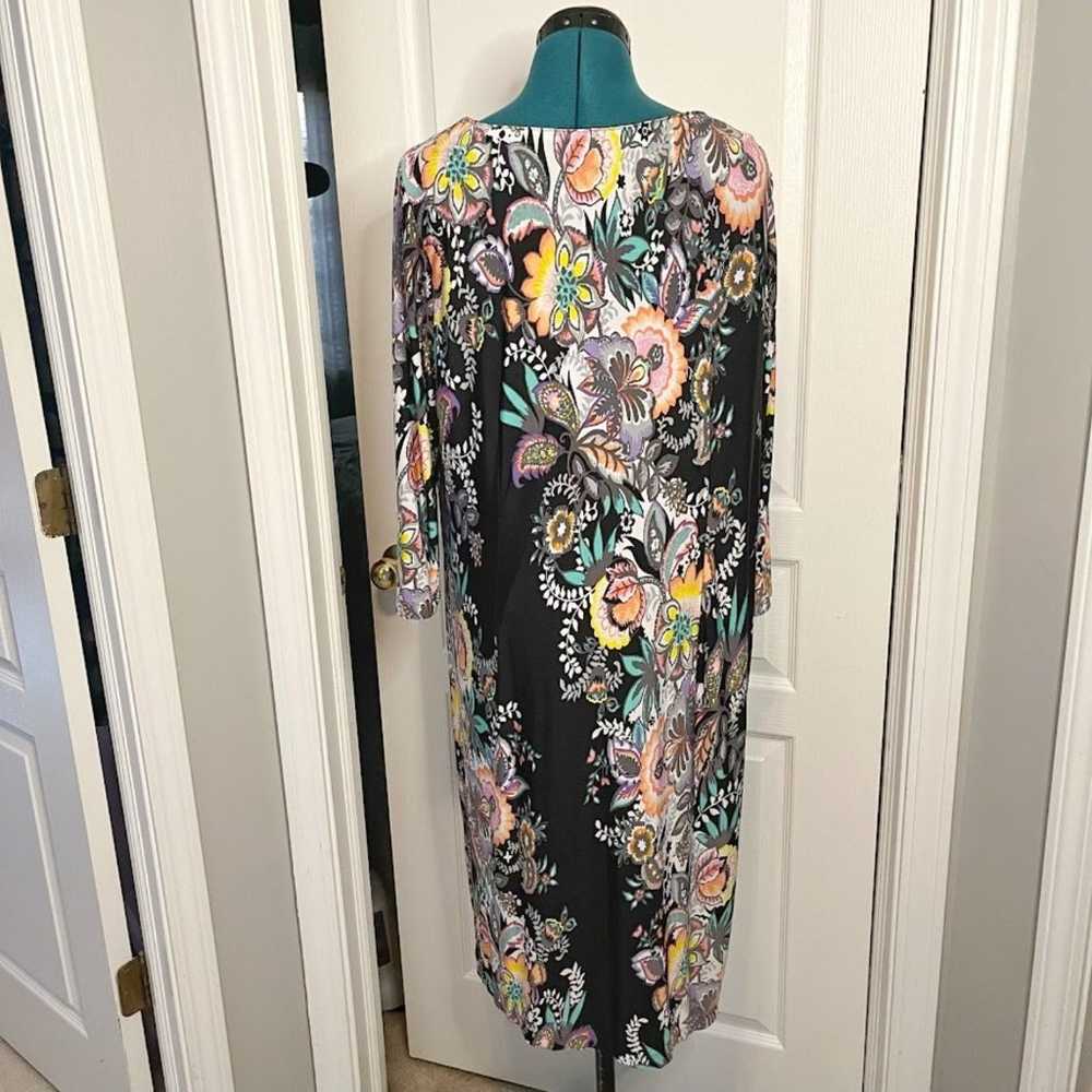 Bob Mackie Vintage Floral Knee Length Sheath 3/4 … - image 3