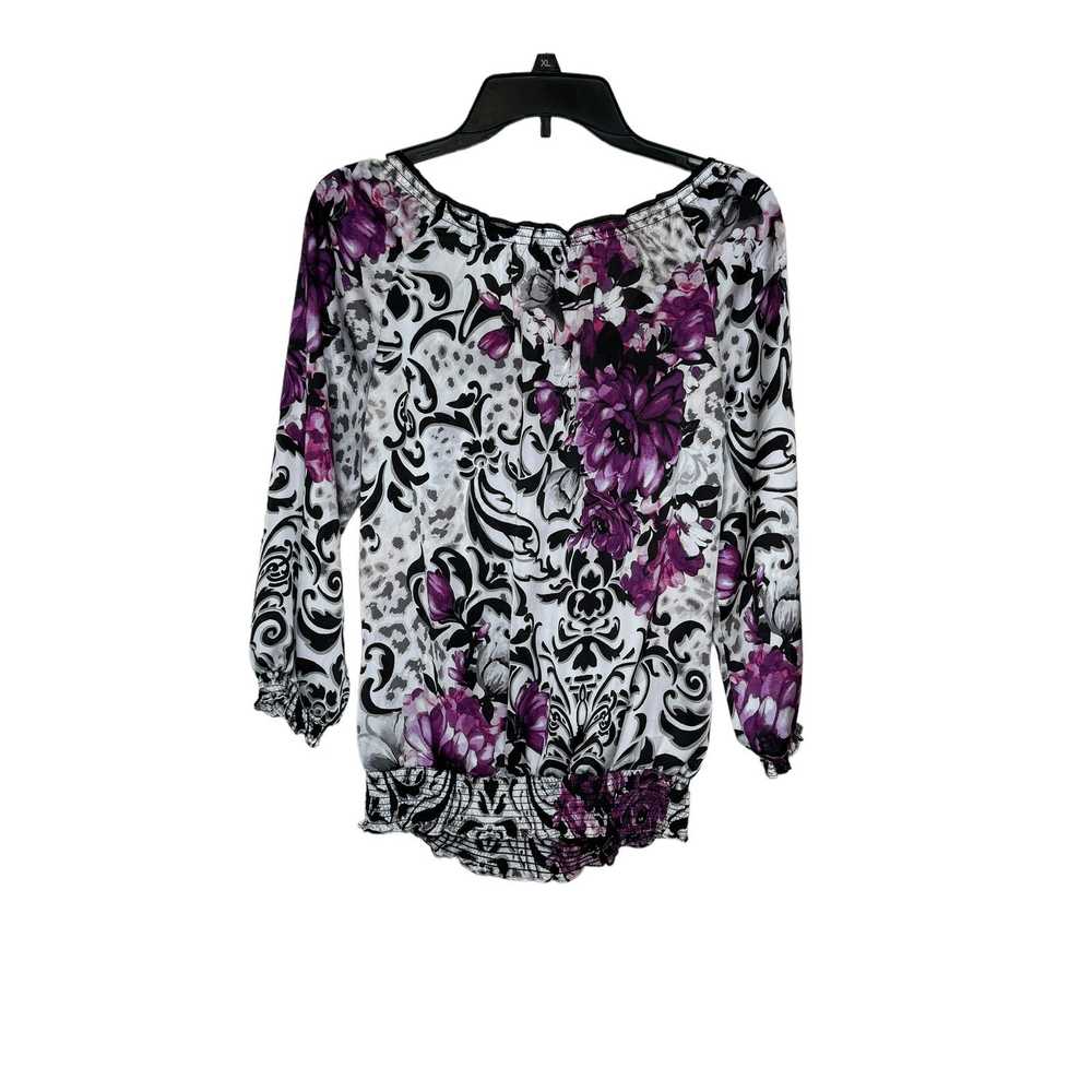 White House Black Market WHBM Women Top Satin Flo… - image 7