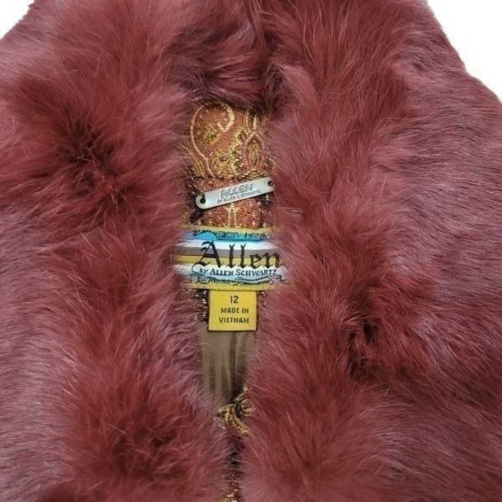 Vintage Allen Schwartz Tapestry Paisley Fur Trim … - image 12