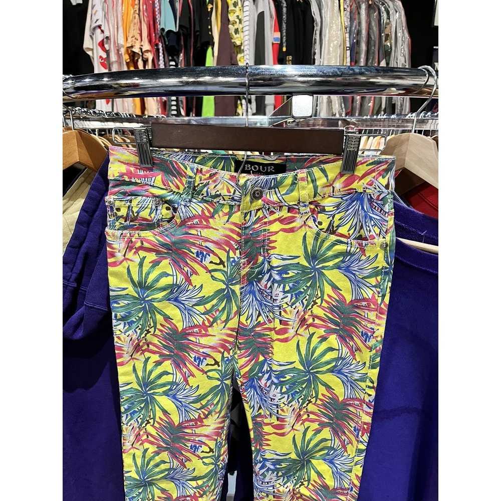 Other Vintage Y2K Bour Jeans Tropical Print Elast… - image 3