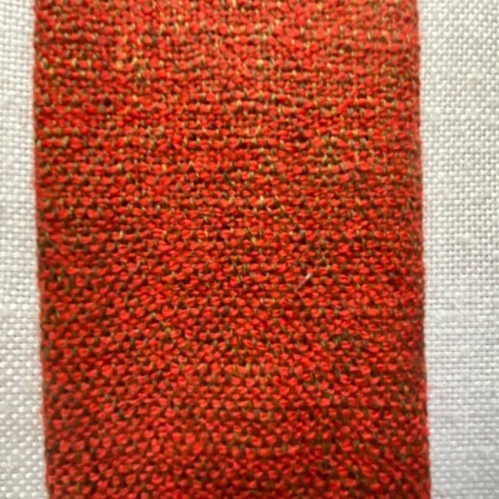 •Heatherloom Rooster Rare Woven All Wool Tie Vint… - image 10