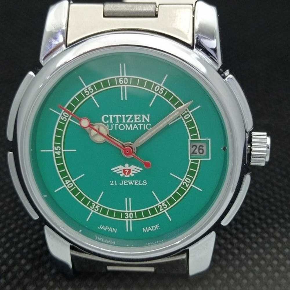 Vintage 1978 Citizen Automatic Mens Silver Watch … - image 3