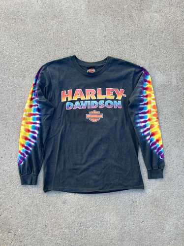 Harley Davidson × Rare × Vintage 90s Harley Tye-dy