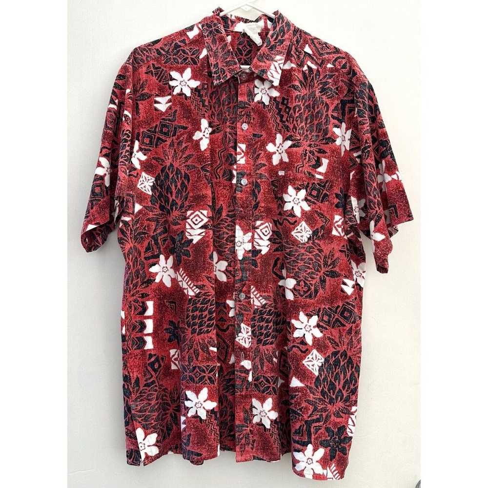 Vintage Malihini Hawaiian Shirt Men 2XL – 3XL Red… - image 3