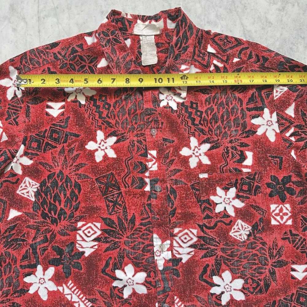 Vintage Malihini Hawaiian Shirt Men 2XL – 3XL Red… - image 9