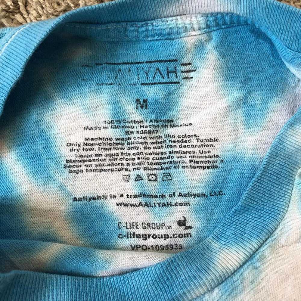 Other Vintage Blue Tie Dye Aaliyah Graphic Tee - image 4