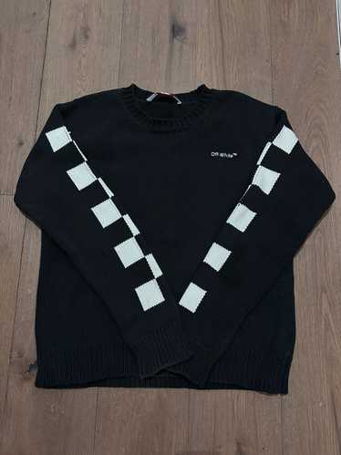 Off-White Off-White Checkered Knit Sweater