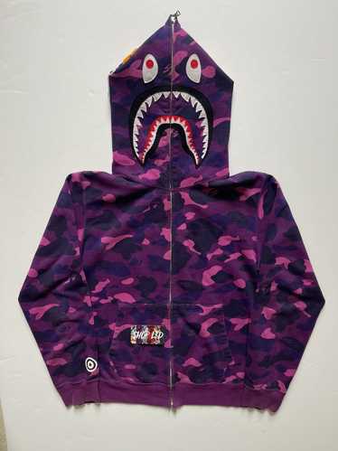 Bape A Bathing Ape OG Purple Camo Shark Hoodie