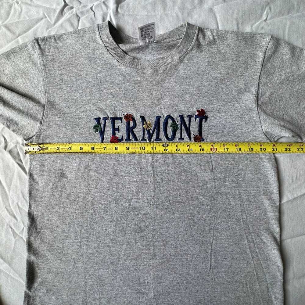 Vtg Embroidered Vermont Autumn Fall Shirt Mens La… - image 7