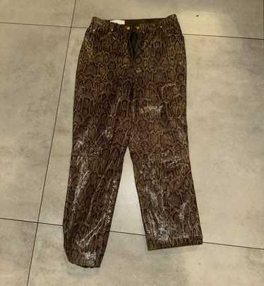 Escada Escada 100% Leather Snakeskin Pants