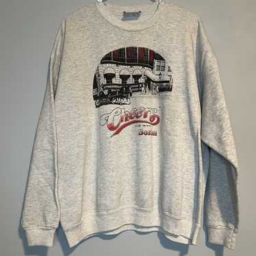 Vintage 80s ‘87 Sweatshirt Cheers Boston Green Raglan 2024 Sleeve Crew Neck USA Large