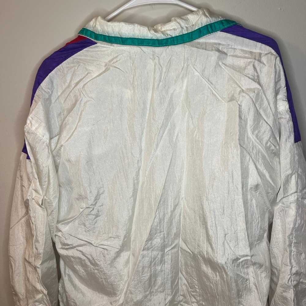 VINTAGE 90s Slade Puffy Rainbow Windbreaker Jacke… - image 4