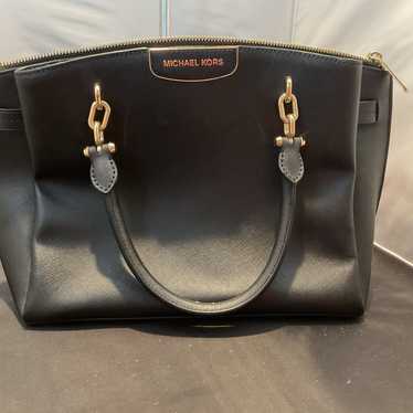 Michael Kors Black Saffiano Leather Tote Handbag
