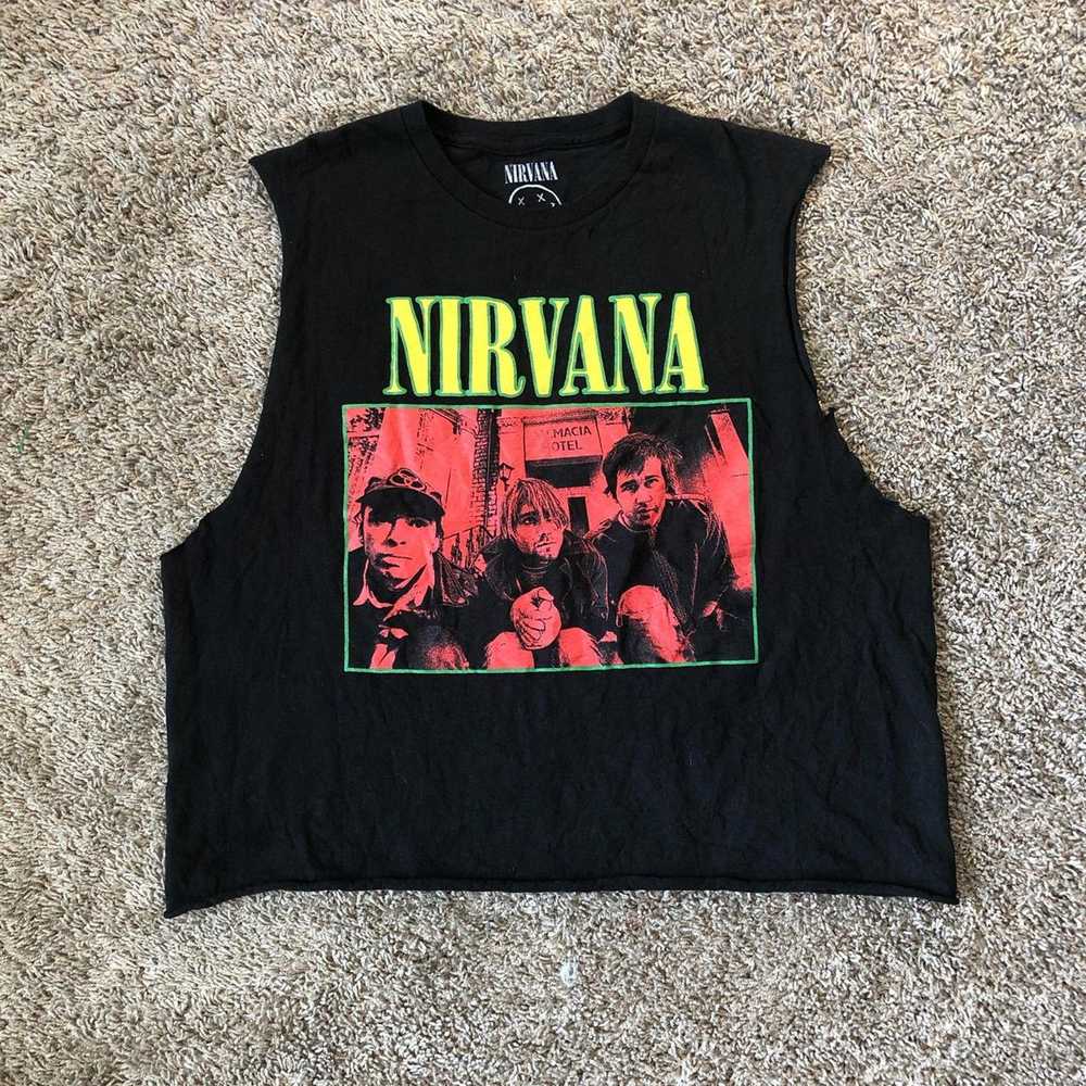 Other Vintage Distressed Nirvana Graphic Cropped … - image 1