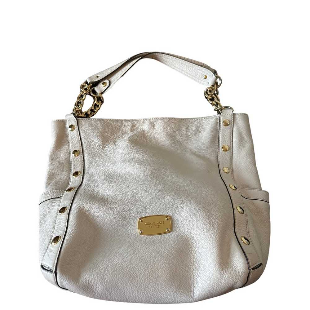 Michael Kors Delancy Tote Leather - White, Large - image 1