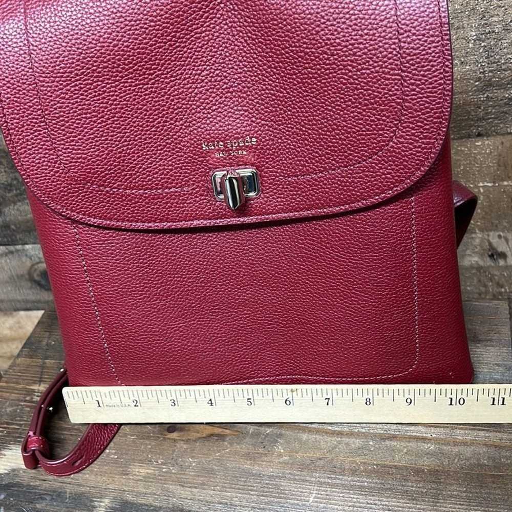 Kate Spade Red Essential Medium Leather Backpack … - image 11