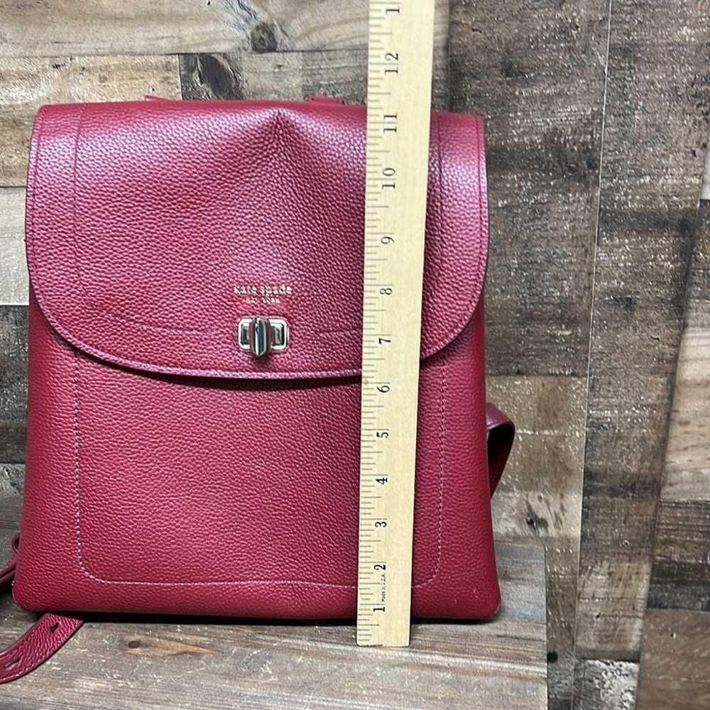Kate Spade Red Essential Medium Leather Backpack … - image 12