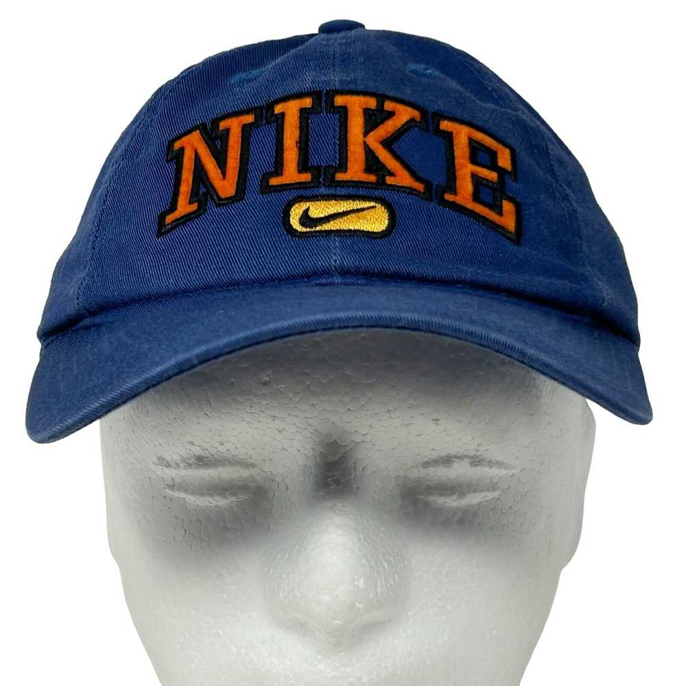 Nike NIke Baseball Hat Cap Strapback Blue Six Pan… - image 2