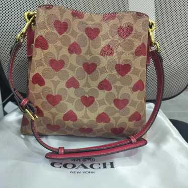 Coach Heart Print Willow Bucket Bag