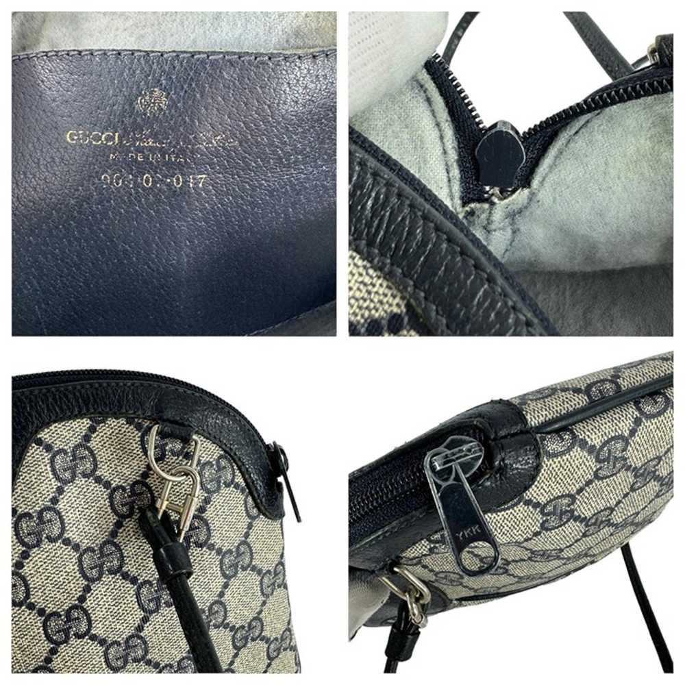 GUCCI Vintage Retro Ophidia Navy Blue Canvas Leat… - image 7