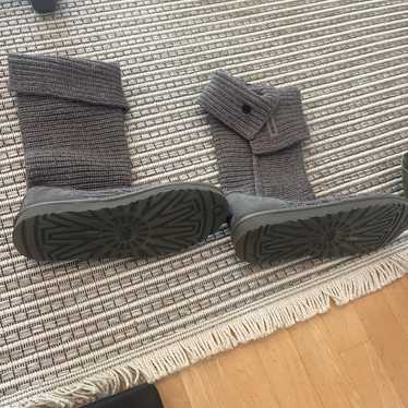 Gray Knit Ugg Boots