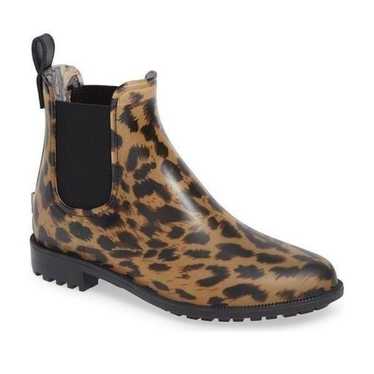 Joules leopard Chelsea rain boot 8