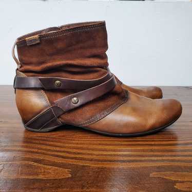 Pikolinos Ankle Boots Sz 42 Chestnut Brown Leathe… - image 1
