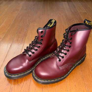 Dr Marten Red Leather Boots