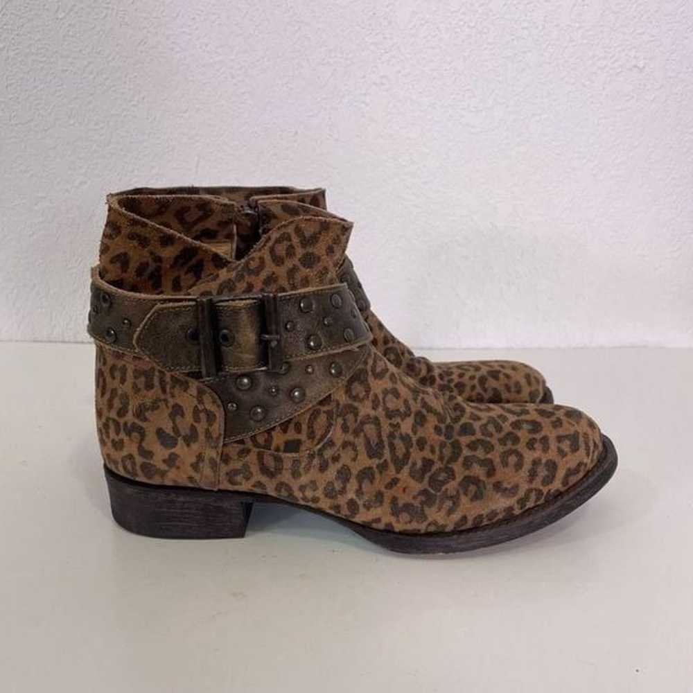 Lane Leopard Print Suede Ankle Booties - image 2