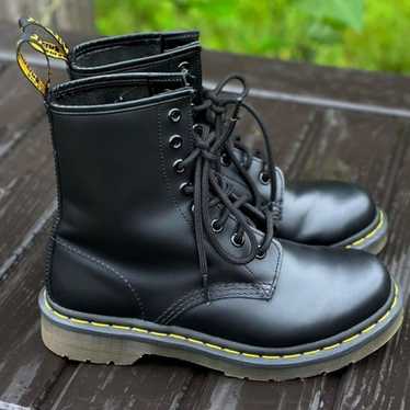 Doc Martens black smooth leather lace up boots. w… - image 1