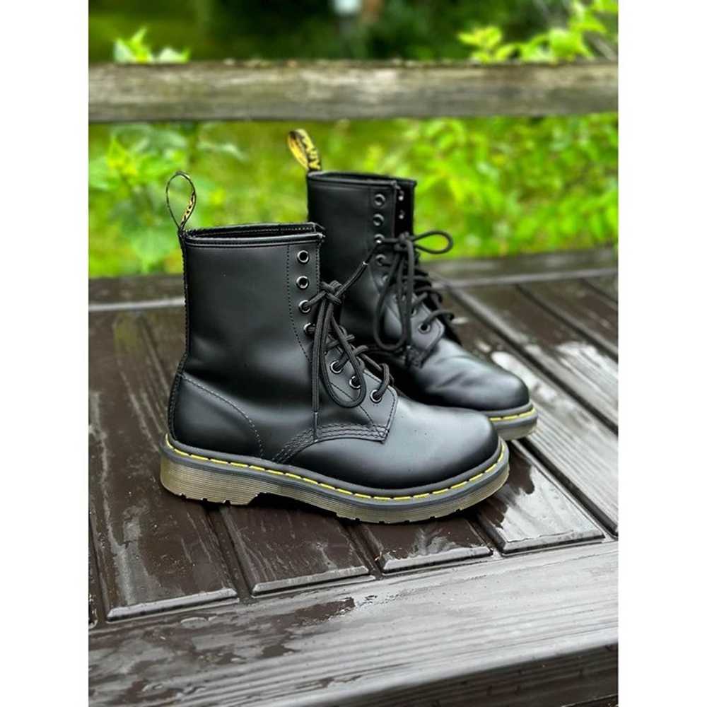 Doc Martens black smooth leather lace up boots. w… - image 2