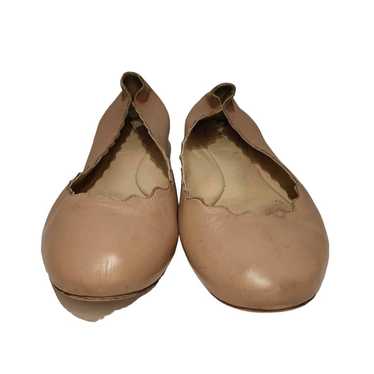 Chloe Womens Ballet Flats Shoes Beige Leather Sli… - image 1