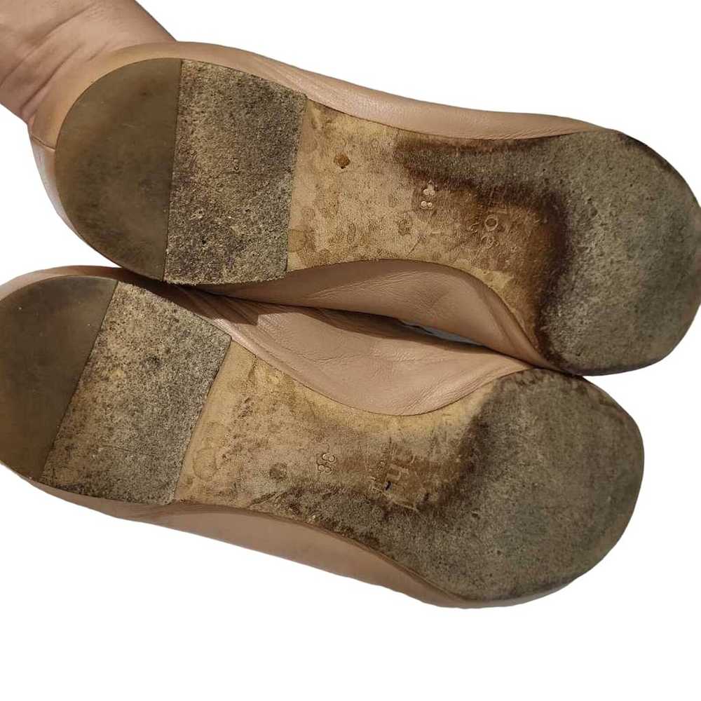 Chloe Womens Ballet Flats Shoes Beige Leather Sli… - image 5