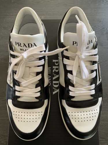 Prada Downtown leather sneakers white/Black