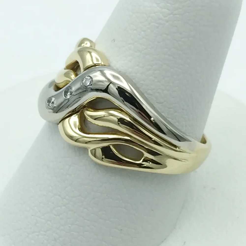 18K .06ctw Diamond Fashion Ring - image 3