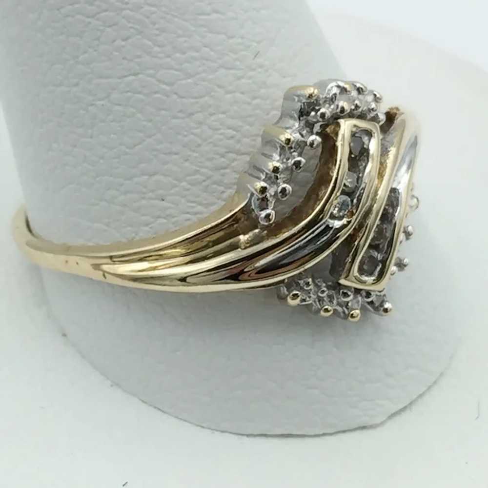 10K .10ctw Diamond Fashion Ring - image 2