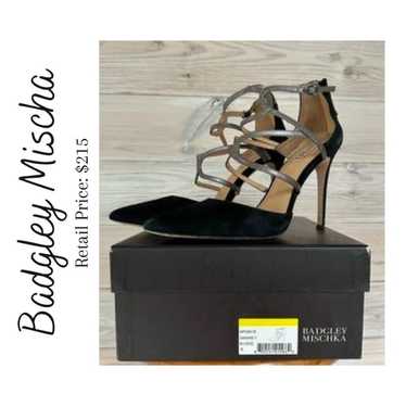 Badgley Mischka Strappy Metallic Detail 4” Heels