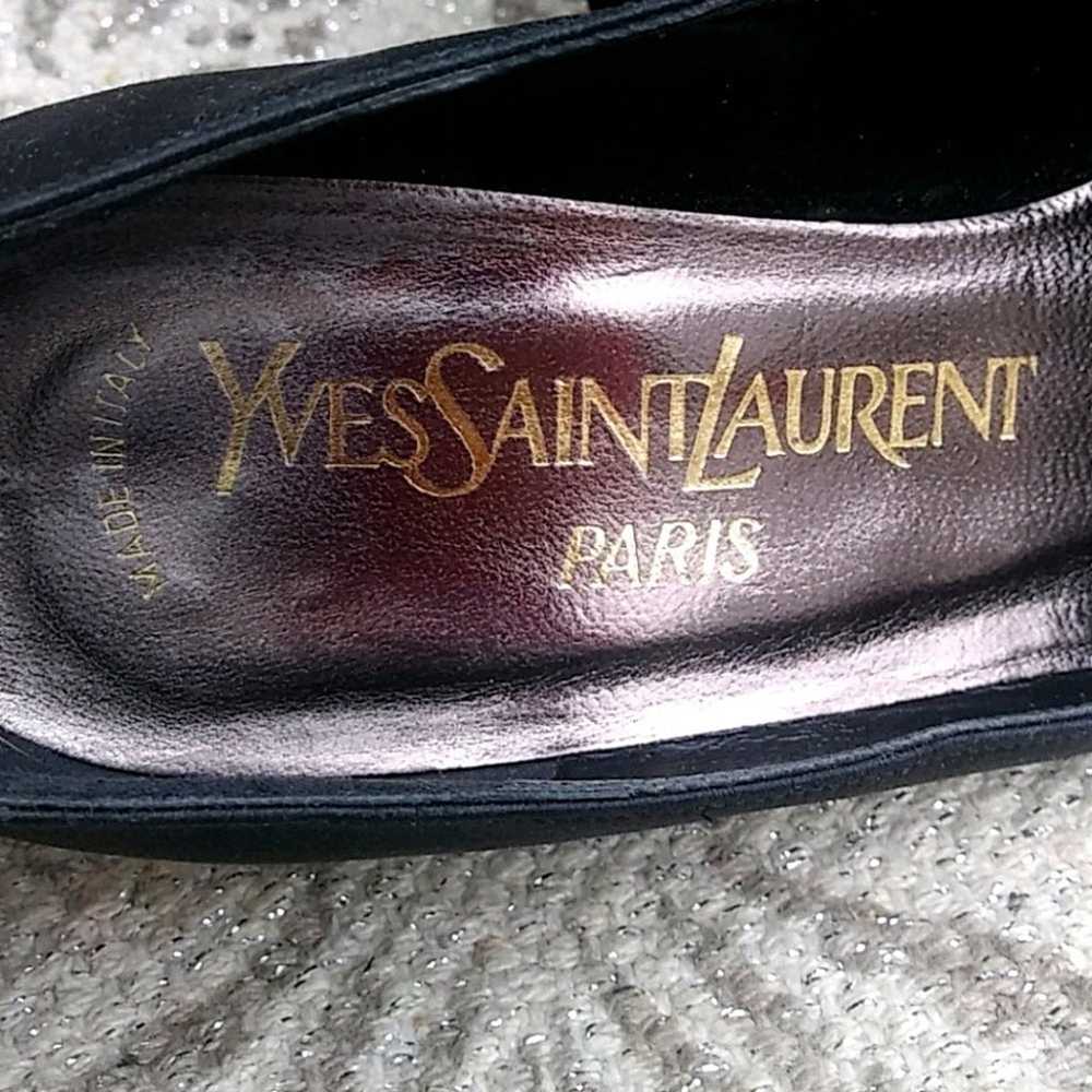 Yves Saint Laurent Paris Vintage Satin Black Dres… - image 1
