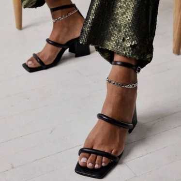 New Free People Parker Chain Heel Sandals, Black S