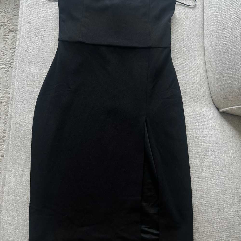 Meshki Rachel Thigh Split Mini Dress - Black medi… - image 5