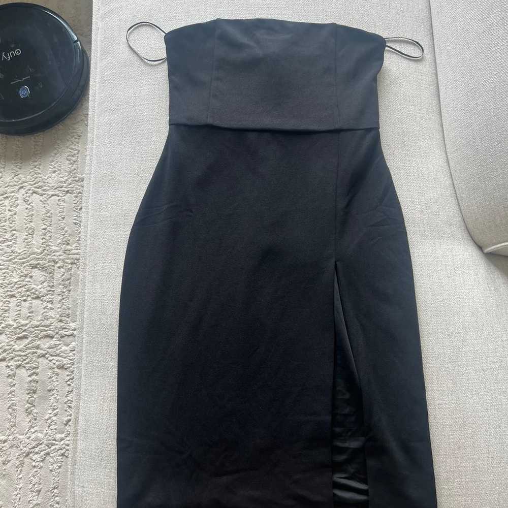Meshki Rachel Thigh Split Mini Dress - Black medi… - image 6