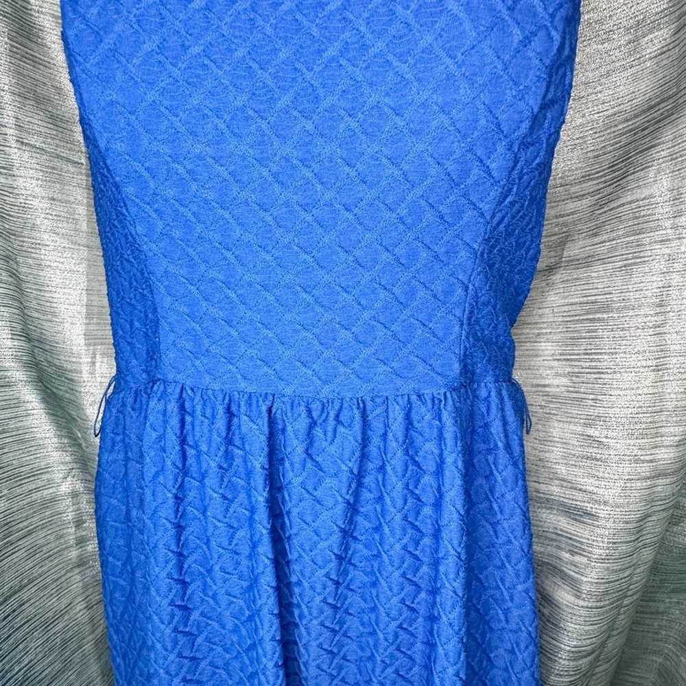Candies Blue Fit & Flare Tank Dress Cut-Out Back … - image 2