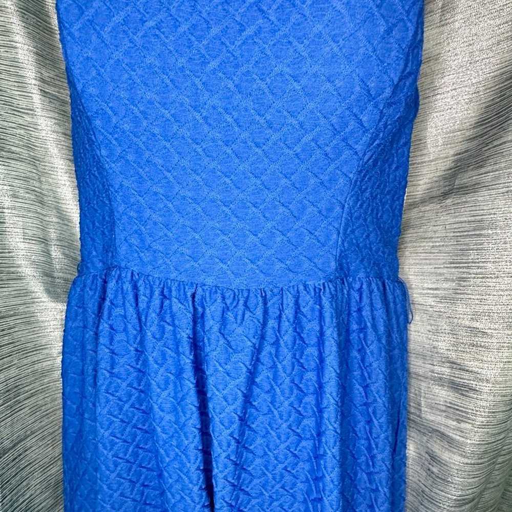 Candies Blue Fit & Flare Tank Dress Cut-Out Back … - image 5